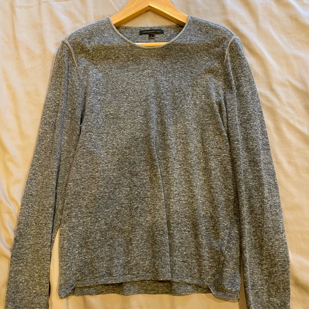 John Varvatos Heather Gray Long Sleeve Tee